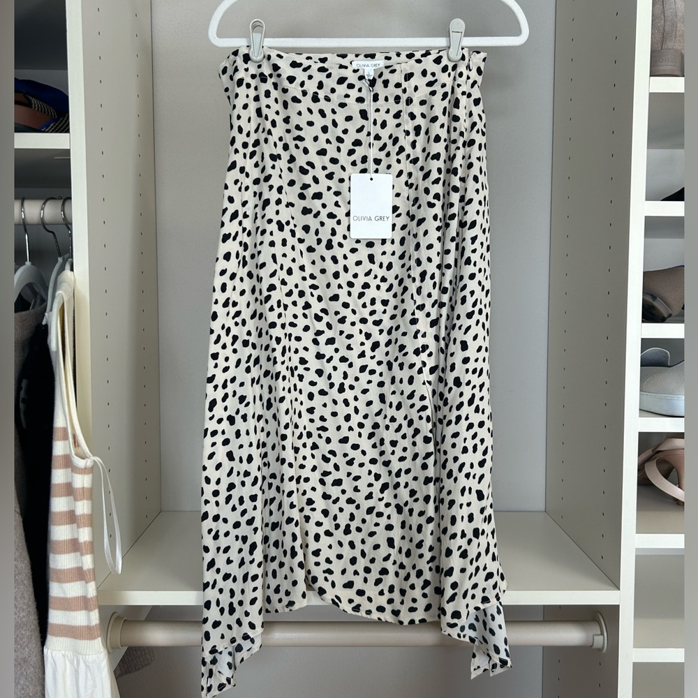 Black and White Polka Dot Skirt
